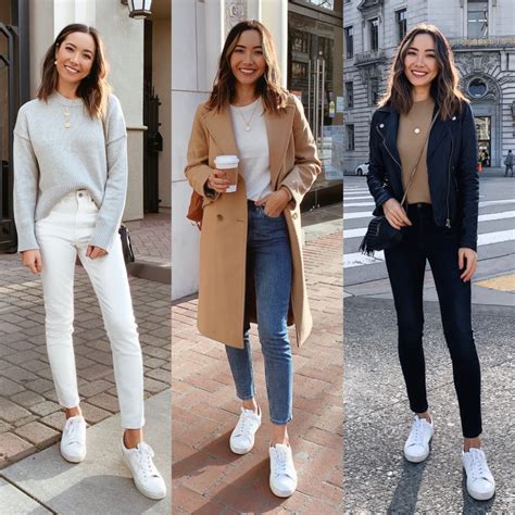 casual outfit with white sneakers.